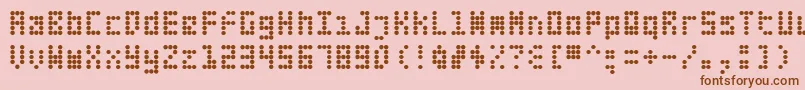 Saiba mais sobre a fonte Fifteenokay Fonte Fifteenokay – fontes marrons em um fundo rosa