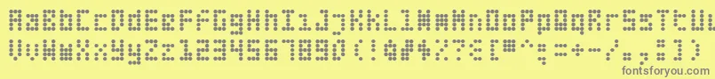 Saiba mais sobre a fonte Fifteenokay Fonte Fifteenokay – fontes cinzas em um fundo amarelo