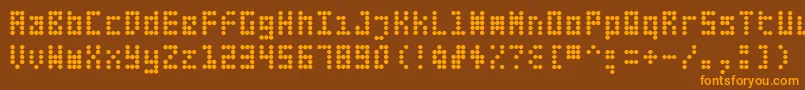 Fifteenokay Font – Orange Fonts on Brown Background