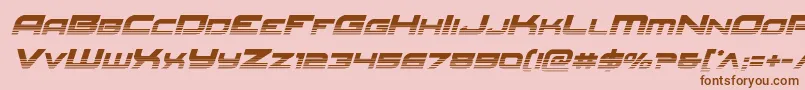 Redrockethalfital Font – Brown Fonts on Pink Background