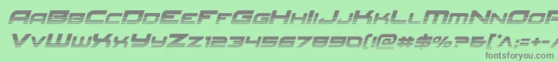Redrockethalfital-Schriftart – Graue Schriften auf grünem Hintergrund