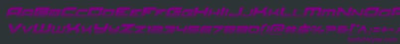 Czcionka Redrockethalfital – fioletowe czcionki na czarnym tle