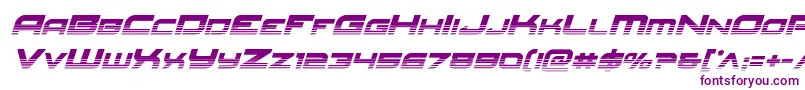 Czcionka Redrockethalfital – fioletowe czcionki na białym tle