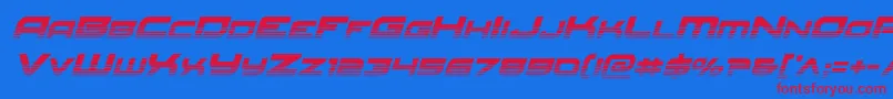 Fonte Redrockethalfital – fontes vermelhas em um fundo azul