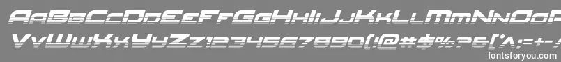 フォントRedrockethalfital – 灰色の背景に白い文字