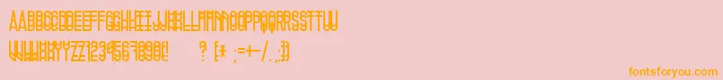 PigopagoRegular Font – Orange Fonts on Pink Background