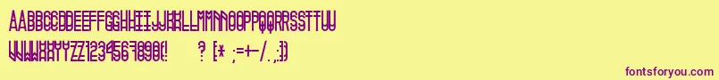 PigopagoRegular Font – Purple Fonts on Yellow Background