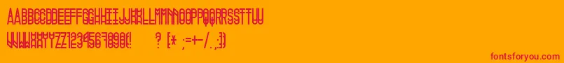 PigopagoRegular Font – Red Fonts on Orange Background