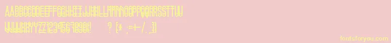 PigopagoRegular Font – Yellow Fonts on Pink Background