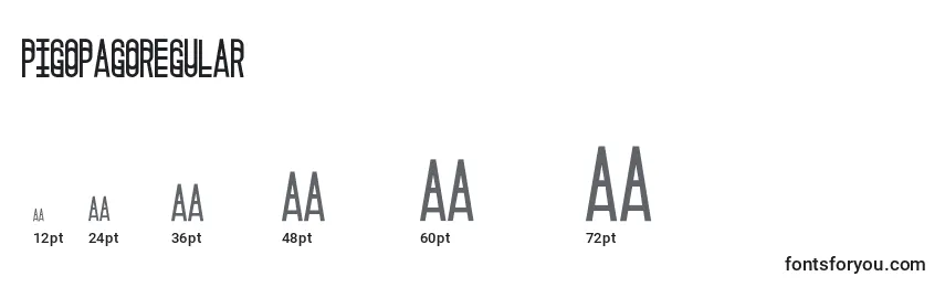 PigopagoRegular Font Sizes