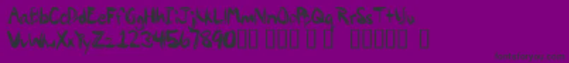 Paintypaint1-Schriftart – Schwarze Schriften auf violettem Hintergrund