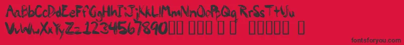 Paintypaint1 Font – Black Fonts on Red Background