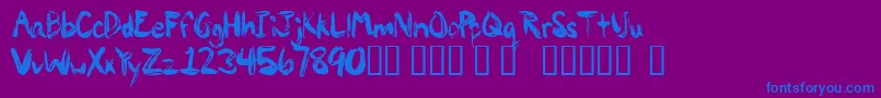 Paintypaint1 Font – Blue Fonts on Purple Background