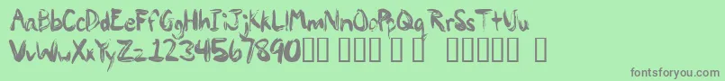 Paintypaint1 Font – Gray Fonts on Green Background