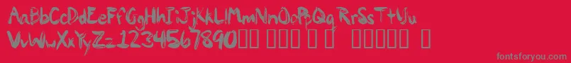 Paintypaint1 Font – Gray Fonts on Red Background