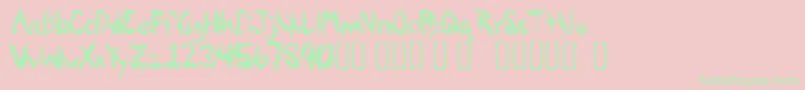 Paintypaint1 Font – Green Fonts on Pink Background