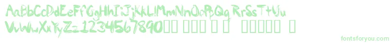 Police Paintypaint1 – polices vertes sur fond blanc