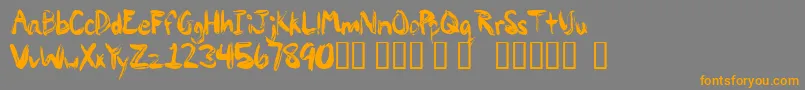 Paintypaint1-Schriftart – Orangefarbene Schriften auf grauem Hintergrund