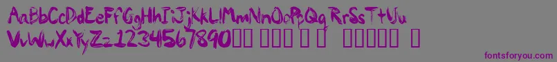 Paintypaint1 Font – Purple Fonts on Gray Background