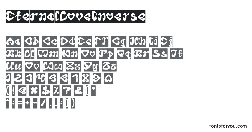 Fuente EternalLoveInverse - alfabeto, números, caracteres especiales
