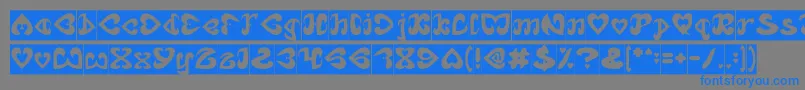 EternalLoveInverse Font – Blue Fonts on Gray Background