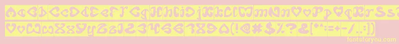 EternalLoveInverse Font – Yellow Fonts on Pink Background