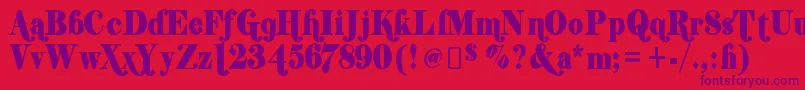 ShiftychicatwoRegular Font – Purple Fonts on Red Background