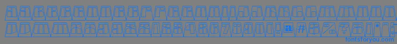 Czcionka AGlobuscmotllnbk – niebieskie czcionki na szarym tle