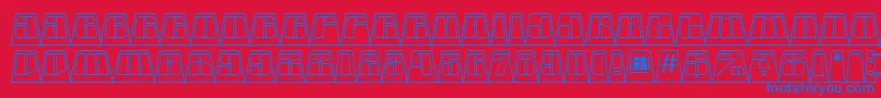 AGlobuscmotllnbk Font – Blue Fonts on Red Background