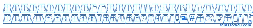 フォントAGlobuscmotllnbk – 白い背景に青い文字