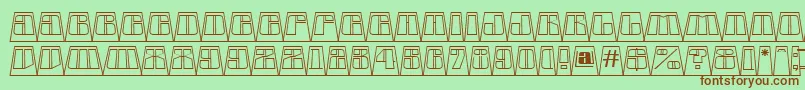 AGlobuscmotllnbk Font – Brown Fonts on Green Background