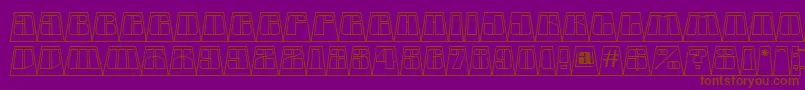 AGlobuscmotllnbk Font – Brown Fonts on Purple Background