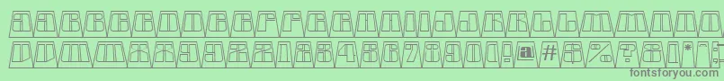 AGlobuscmotllnbk Font – Gray Fonts on Green Background