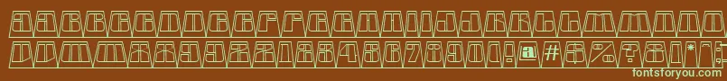 AGlobuscmotllnbk Font – Green Fonts on Brown Background