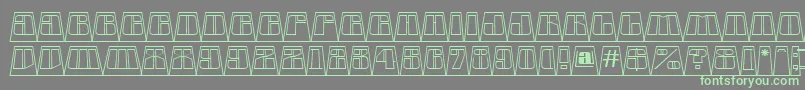 AGlobuscmotllnbk Font – Green Fonts on Gray Background