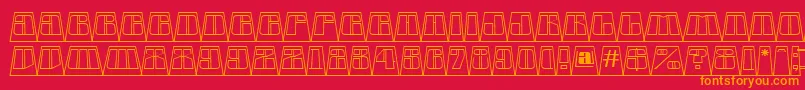 AGlobuscmotllnbk Font – Orange Fonts on Red Background