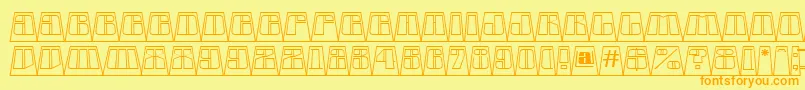 AGlobuscmotllnbk Font – Orange Fonts on Yellow Background