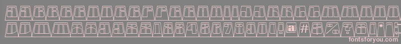 フォントAGlobuscmotllnbk – 灰色の背景にピンクのフォント