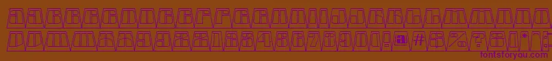AGlobuscmotllnbk Font – Purple Fonts on Brown Background