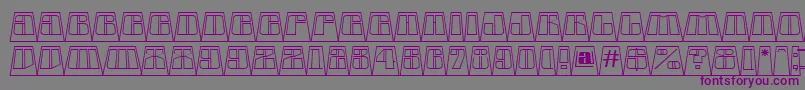 AGlobuscmotllnbk Font – Purple Fonts on Gray Background