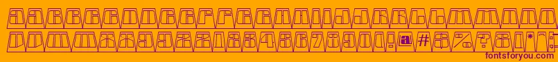 AGlobuscmotllnbk Font – Purple Fonts on Orange Background