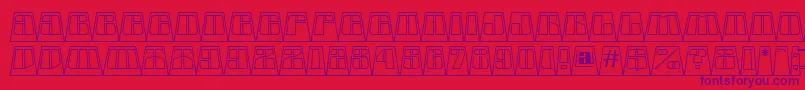 AGlobuscmotllnbk Font – Purple Fonts on Red Background