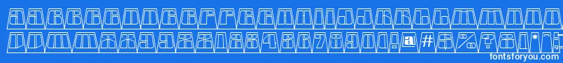 AGlobuscmotllnbk Font – White Fonts on Blue Background