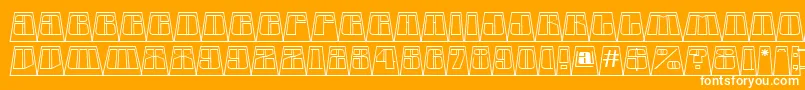 AGlobuscmotllnbk Font – White Fonts on Orange Background