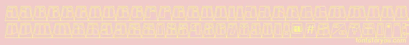 AGlobuscmotllnbk Font – Yellow Fonts on Pink Background