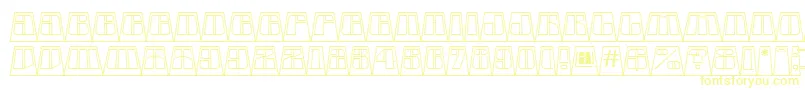 Fonte AGlobuscmotllnbk – fontes amarelas em um fundo branco