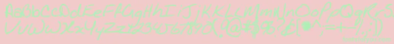 Kathleenbold Font – Green Fonts on Pink Background