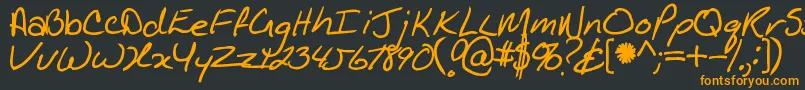 Kathleenbold Font – Orange Fonts on Black Background