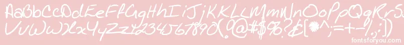 Kathleenbold Font – White Fonts on Pink Background