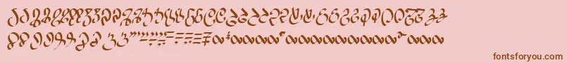 Wizardspeak Font – Brown Fonts on Pink Background